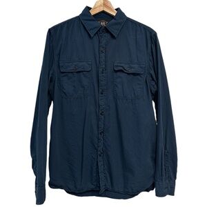 RRL -  button down cotton men's shirt - medium